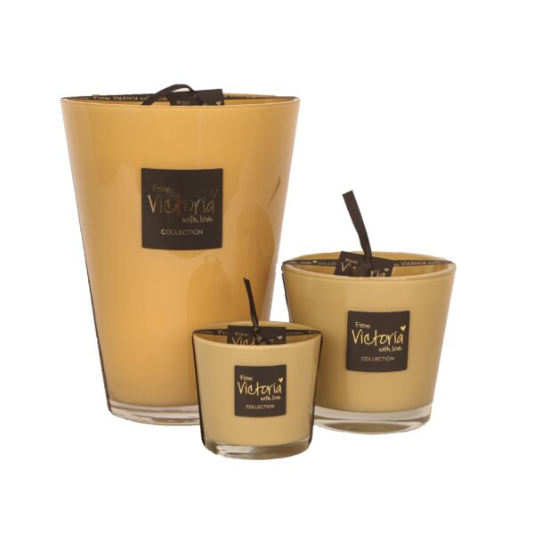 From victoria with love glossy light brown collection kaars candle