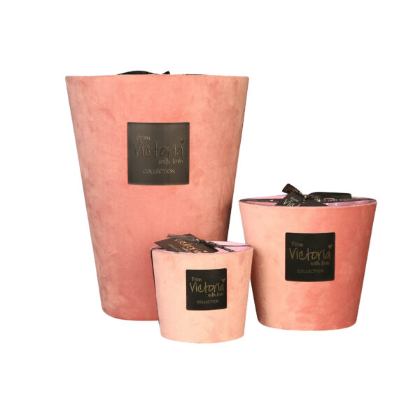 pink velvet candle