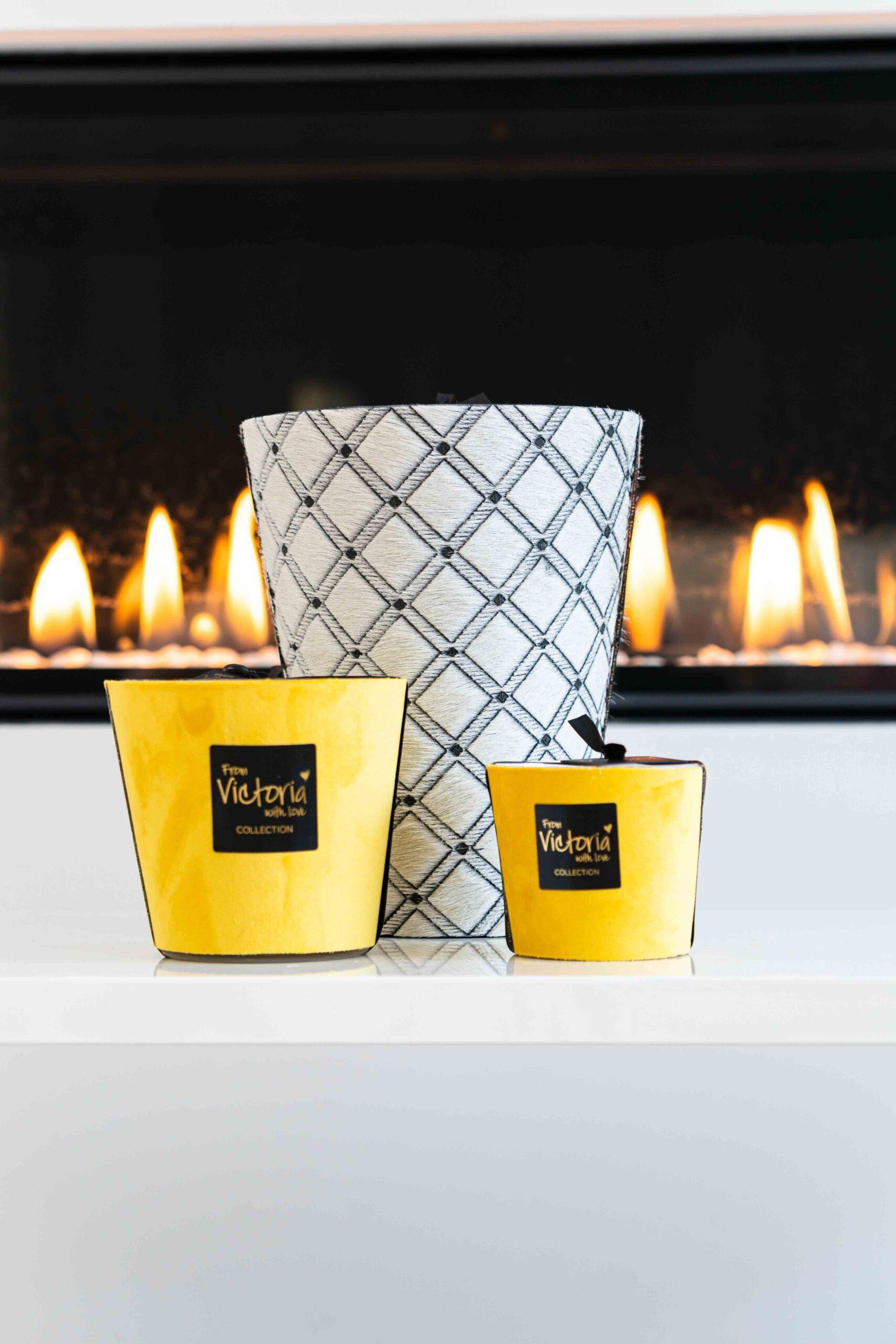 From Victoria With Love | Exclusive Yellow Velvet Design For Candles