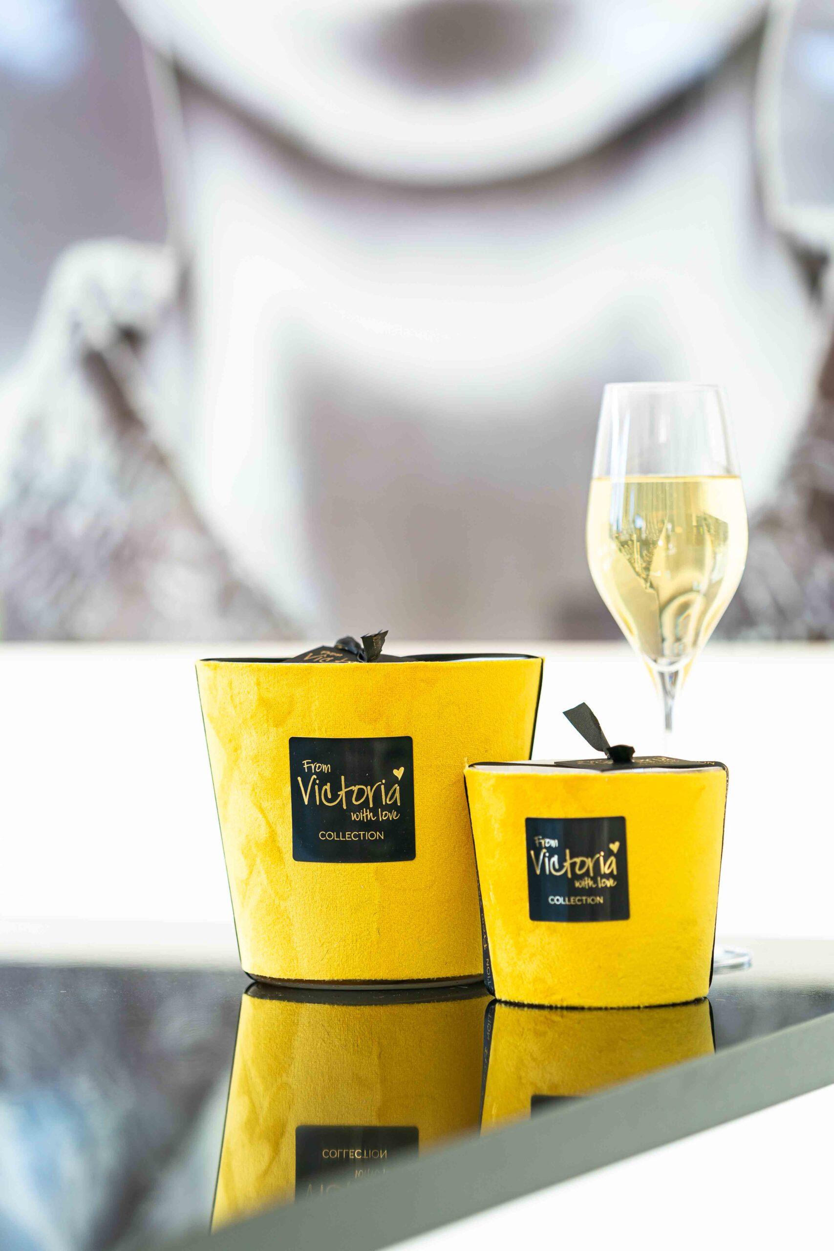 From Victoria With Love | Exclusive Yellow Velvet Design For Candles